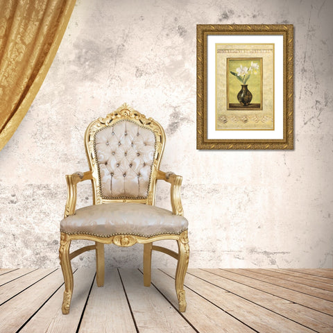 Umbrian Still Life II Gold Ornate Wood Framed Art Print with Double Matting by Moreau, Eduardo