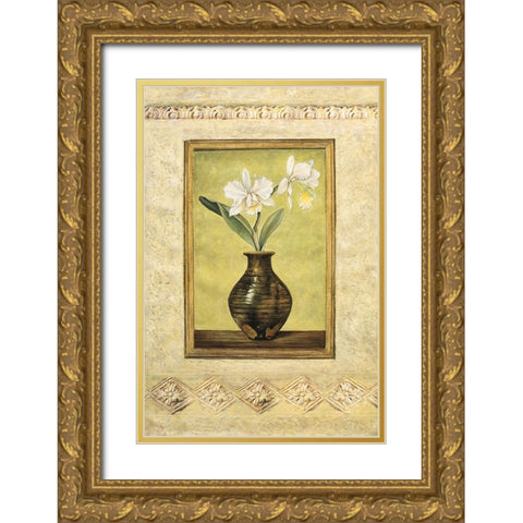 Umbrian Still Life II Gold Ornate Wood Framed Art Print with Double Matting by Moreau, Eduardo