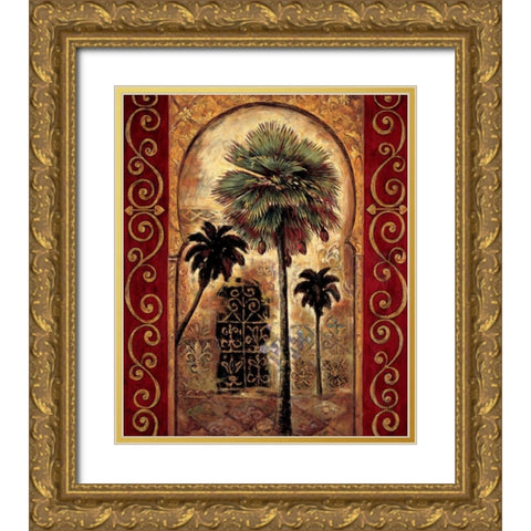 Moroccan Collage II Gold Ornate Wood Framed Art Print with Double Matting by Moreau, Eduardo