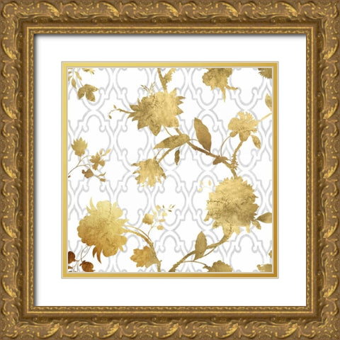 Golden Silhouette II Gold Ornate Wood Framed Art Print with Double Matting by Lange, Erin