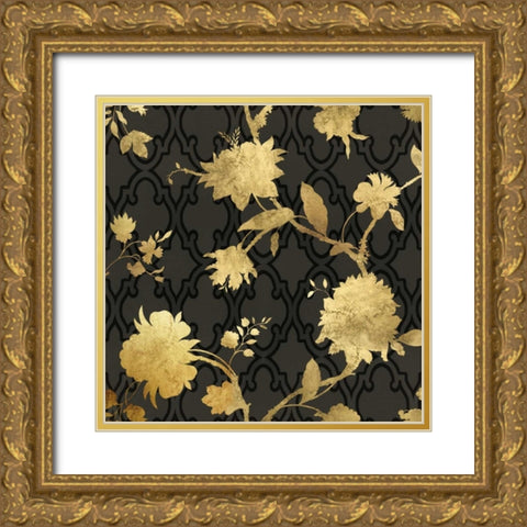 Golden Silhouette III Gold Ornate Wood Framed Art Print with Double Matting by Lange, Erin