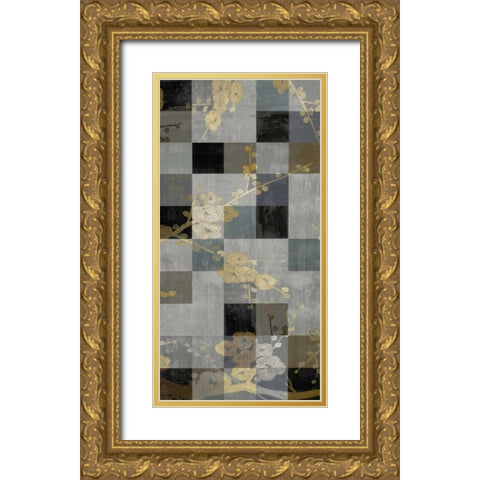 Blossom Panel I Gold Ornate Wood Framed Art Print with Double Matting by Lange, Erin