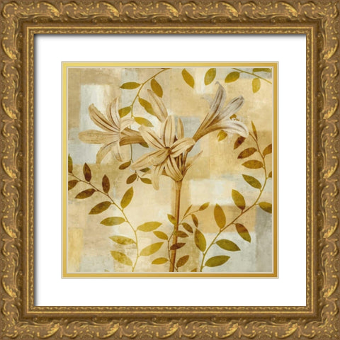 Lily Dreams Gold Ornate Wood Framed Art Print with Double Matting by Lange, Erin