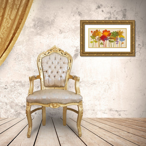 Brilliant Bloom Gold Ornate Wood Framed Art Print with Double Matting by Lange, Erin