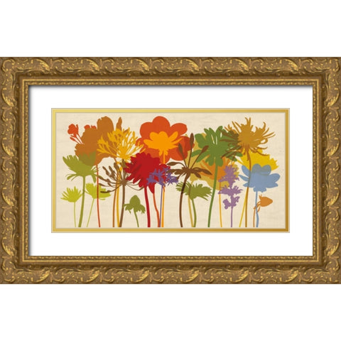 Brilliant Bloom Gold Ornate Wood Framed Art Print with Double Matting by Lange, Erin