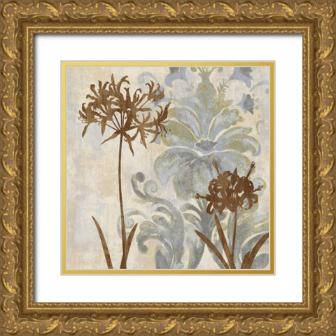Floral Oasis II Gold Ornate Wood Framed Art Print with Double Matting by Lange, Erin