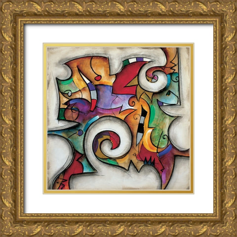 Swirl I Gold Ornate Wood Framed Art Print with Double Matting by Waugh, Eric