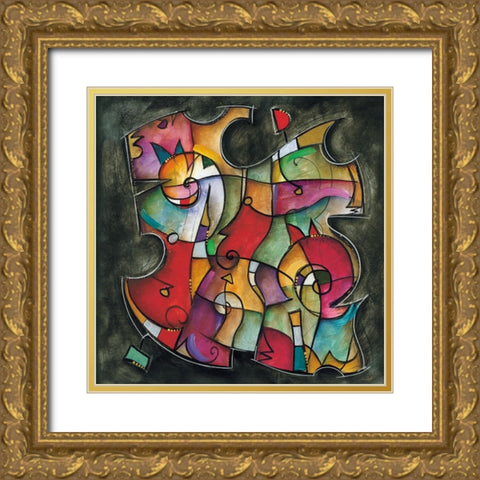 Noir Duet I Gold Ornate Wood Framed Art Print with Double Matting by Waugh, Eric