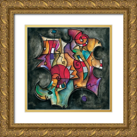 Noir Duet II Gold Ornate Wood Framed Art Print with Double Matting by Waugh, Eric