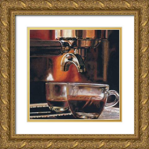 Espresso Italiano Gold Ornate Wood Framed Art Print with Double Matting by Landi, Federico