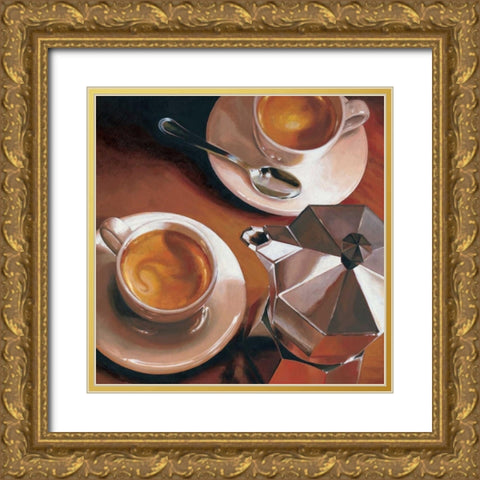 Intermezzo Gold Ornate Wood Framed Art Print with Double Matting by Landi, Federico