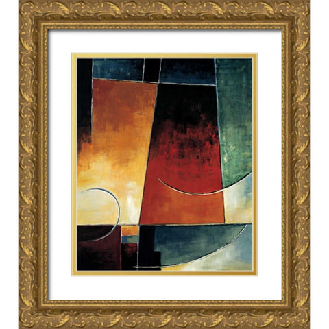 In the Mix I Gold Ornate Wood Framed Art Print with Double Matting by Taylor, Franklin