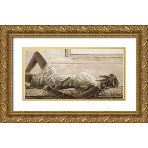 Dolce pensare Gold Ornate Wood Framed Art Print with Double Matting by Scala, Gualtiero Bassi