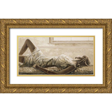 Dolce pensare Gold Ornate Wood Framed Art Print with Double Matting by Scala, Gualtiero Bassi
