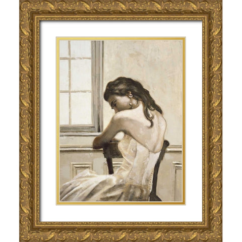Meditando Gold Ornate Wood Framed Art Print with Double Matting by Scala, Gualtiero Bassi