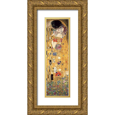 The Kiss Gold Ornate Wood Framed Art Print with Double Matting by Klimt, Gustav