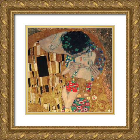 Il bacio Gold Ornate Wood Framed Art Print with Double Matting by Klimt, Gustav