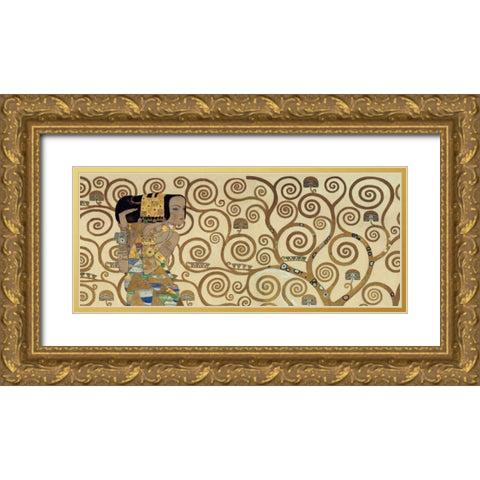 Expectation Gold Ornate Wood Framed Art Print with Double Matting by Klimt, Gustav