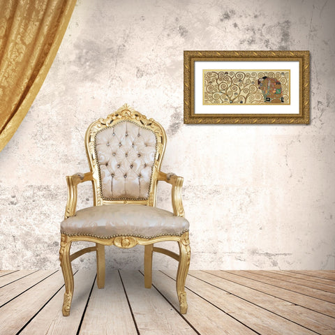 Fulfillment Gold Ornate Wood Framed Art Print with Double Matting by Klimt, Gustav
