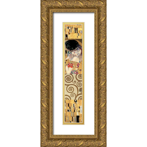 Klimt Panel II Gold Ornate Wood Framed Art Print with Double Matting by Klimt, Gustav