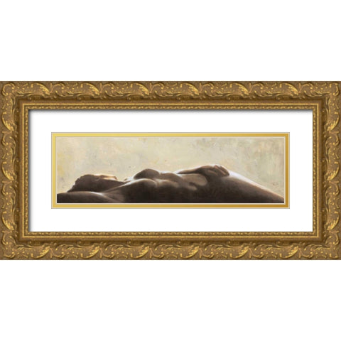 Silhouette Gold Ornate Wood Framed Art Print with Double Matting by Mariani, Giorgio