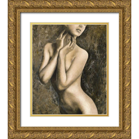 Femminilita II Gold Ornate Wood Framed Art Print with Double Matting by Mariani, Giorgio