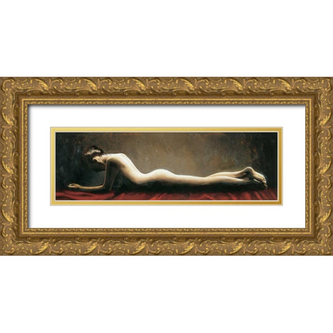 Quiete Gold Ornate Wood Framed Art Print with Double Matting by Mariani, Giorgio