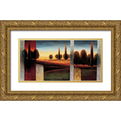 The Glow II Gold Ornate Wood Framed Art Print with Double Matting by Williams, Gregory