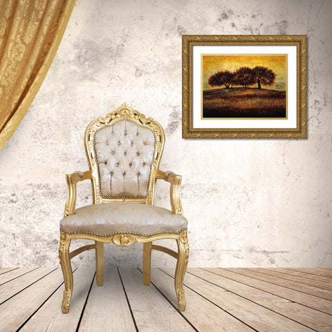 Rising I Gold Ornate Wood Framed Art Print with Double Matting by Williams, Gregory