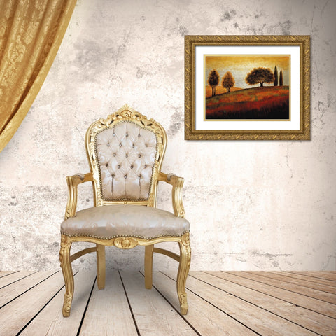 Rising II Gold Ornate Wood Framed Art Print with Double Matting by Williams, Gregory