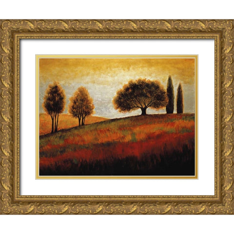 Rising II Gold Ornate Wood Framed Art Print with Double Matting by Williams, Gregory