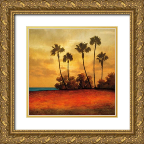 Las Palmas I Gold Ornate Wood Framed Art Print with Double Matting by Williams, Gregory