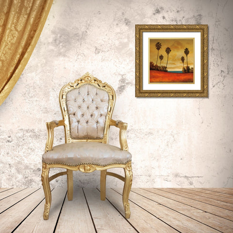 Las Palmas II Gold Ornate Wood Framed Art Print with Double Matting by Williams, Gregory