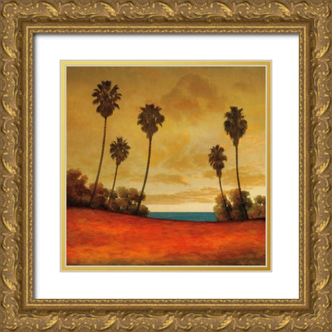 Las Palmas II Gold Ornate Wood Framed Art Print with Double Matting by Williams, Gregory