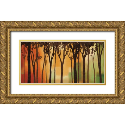 Twilight Silhouette Gold Ornate Wood Framed Art Print with Double Matting by Williams, Gregory