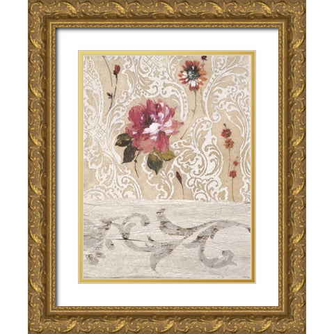 Panneau Neoclassique I Gold Ornate Wood Framed Art Print with Double Matting by Simon, Helene