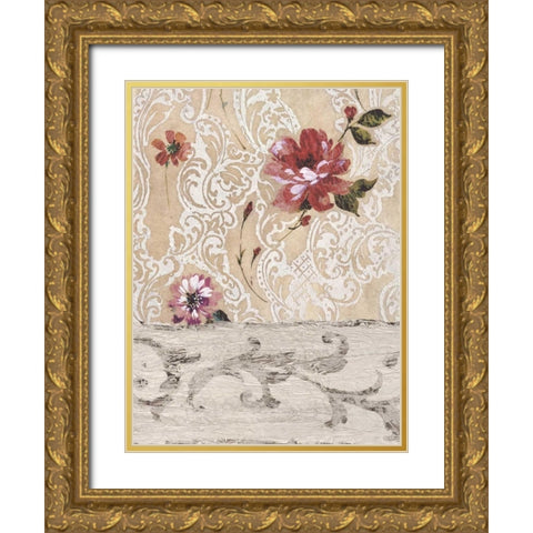 Panneau Neoclassique II Gold Ornate Wood Framed Art Print with Double Matting by Simon, Helene