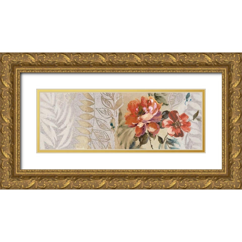Florilege I Gold Ornate Wood Framed Art Print with Double Matting by Simon, Helene