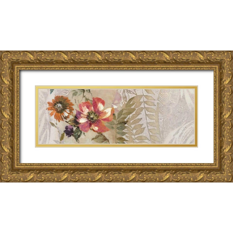 Florilege II Gold Ornate Wood Framed Art Print with Double Matting by Simon, Helene