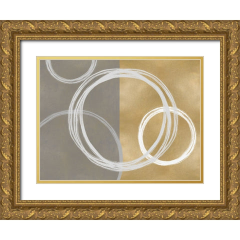 Unity White on Gold II Gold Ornate Wood Framed Art Print with Double Matting by Harris, Natalie