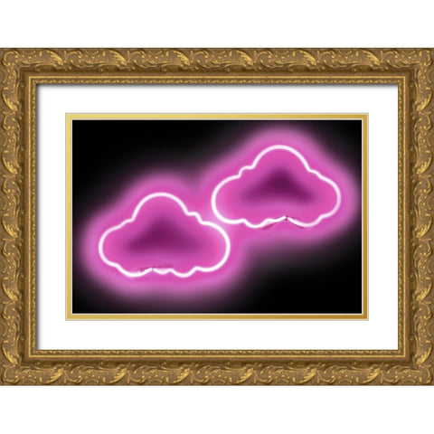Neon Clouds PB Gold Ornate Wood Framed Art Print with Double Matting by Carr, Hailey