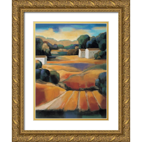 Montecito II Gold Ornate Wood Framed Art Print with Double Matting by Clarke, Janine
