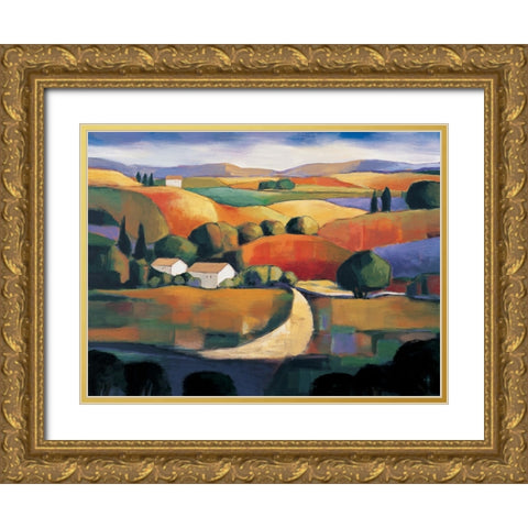 Paso Robles II Gold Ornate Wood Framed Art Print with Double Matting by Clarke, Janine