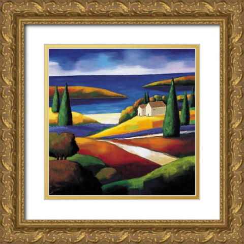 Central Coast I Gold Ornate Wood Framed Art Print with Double Matting by Clarke, Janine