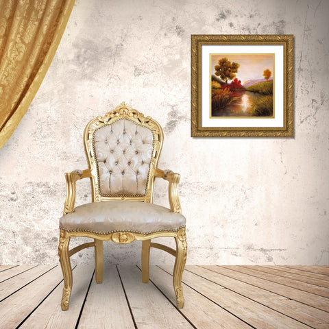 Idyllic I Gold Ornate Wood Framed Art Print with Double Matting by Leonard, Jeffrey
