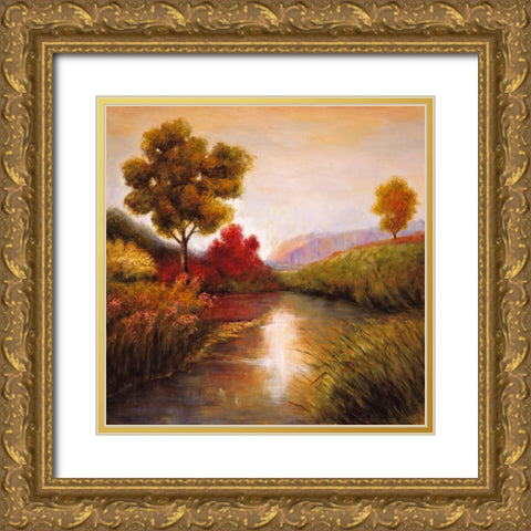 Idyllic I Gold Ornate Wood Framed Art Print with Double Matting by Leonard, Jeffrey
