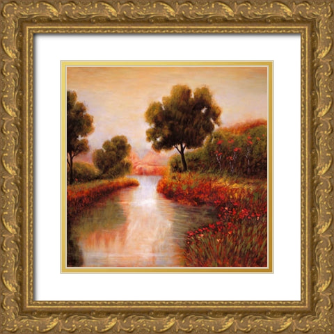 Idyllic II Gold Ornate Wood Framed Art Print with Double Matting by Leonard, Jeffrey
