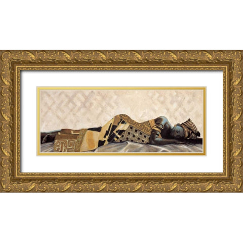 Femme Africaine VI Gold Ornate Wood Framed Art Print with Double Matting by Leconte, Jacques