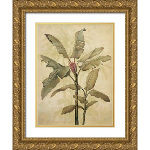 Palms of the Tropics I Gold Ornate Wood Framed Art Print with Double Matting by Deveraux, Jill