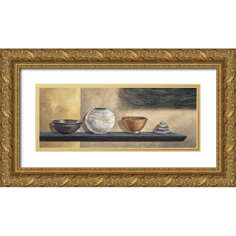 Ethnic Collection II Gold Ornate Wood Framed Art Print with Double Matting by Ross, Yuki